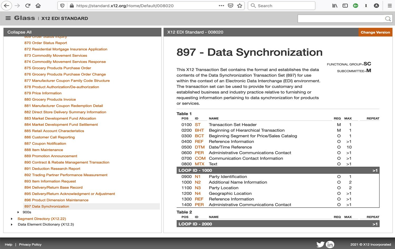 Sample - Transaction Set (897)